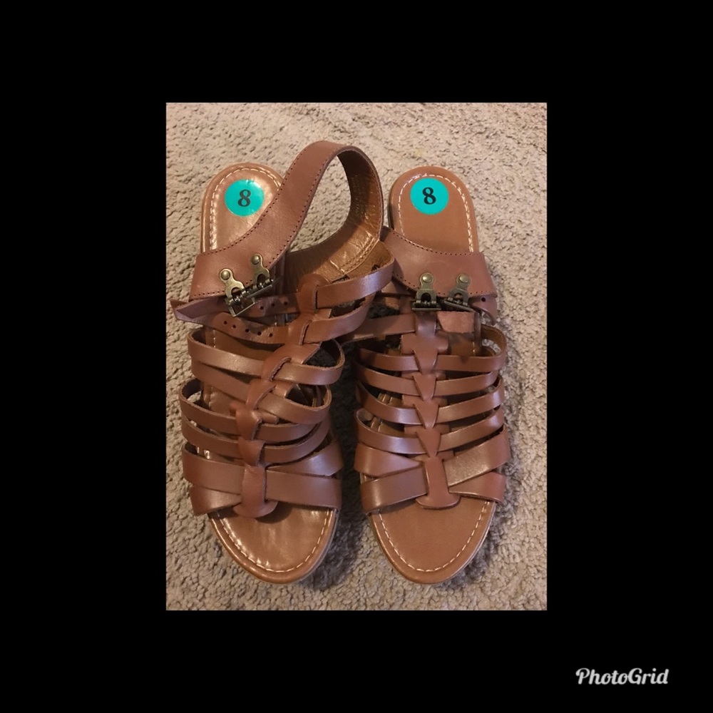 Brown strappy Heels only worn once